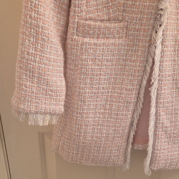 VENUS Women's Tweed Blazer - Pink and White - Picture 6 of 13
